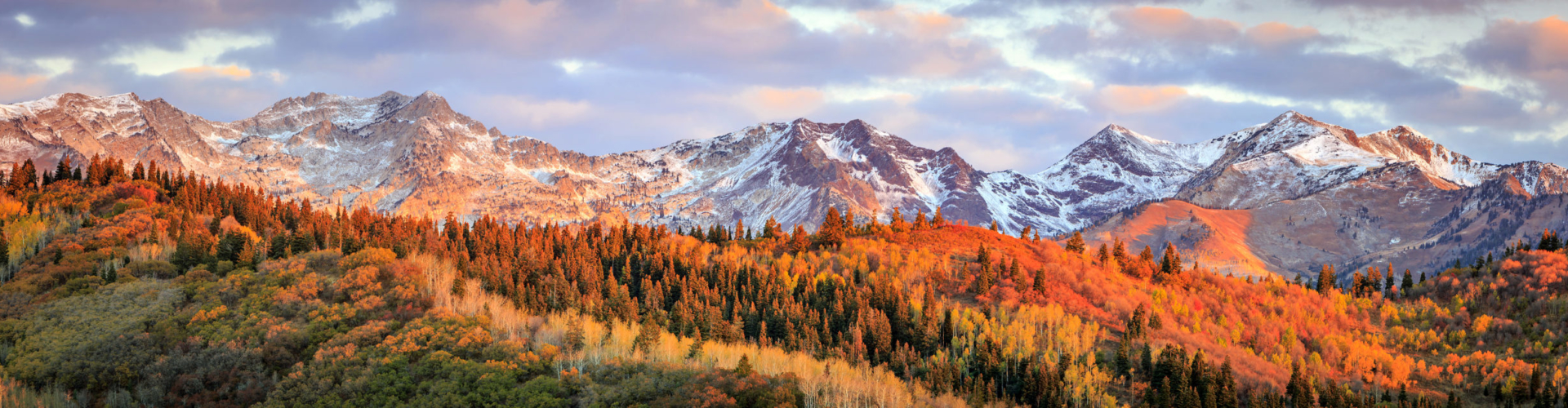shutterstock_493754245Autumn sunrise panorama in the Wasatch Mountains